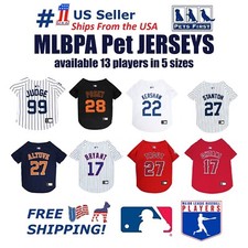MLBPA Licensed Dog Jersey & Cat Jersey - Available in  17 Team Players 5 sizes