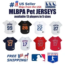 MLBPA Licensed Dog Jersey & Cat Jersey - Available in  17 Team Players 5 sizes