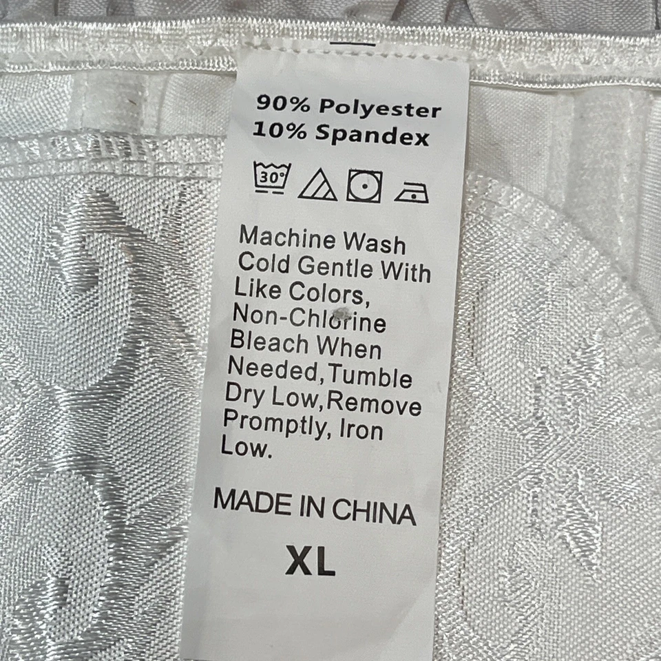 XL WHITE CORSET Bridal SATIN Ribbon LACE UP Silver eye Hooks, Sweetheart Ruffles - Image 2 of 4