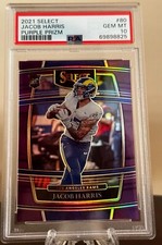 2021 Select JACOB HARRIS ROOKIE CARD PURPLE PRIZM PSA 10 /75 #80