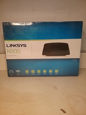 Linksys E1200 Wireless-N300 Router WiFi 4 Ethernet Ports New