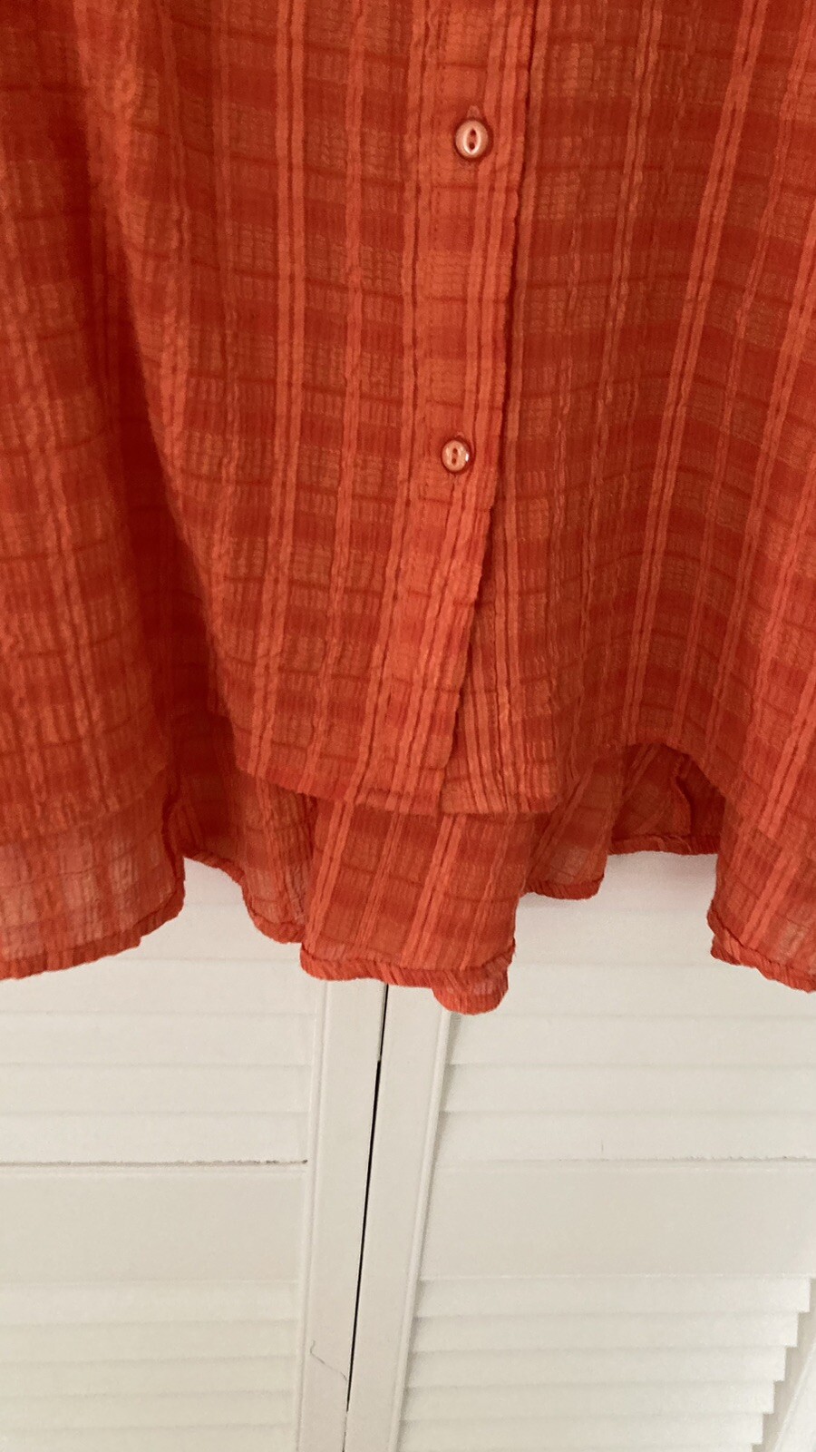 Habitat Clothes to Live In Women’s Top Orange Crinkle… Gem