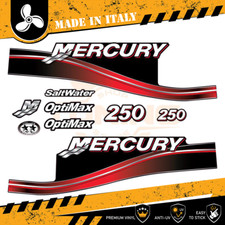 Decalcomania Adesivi Motore Fuoribordo Mercury 250 cv - Optimax ROSSO