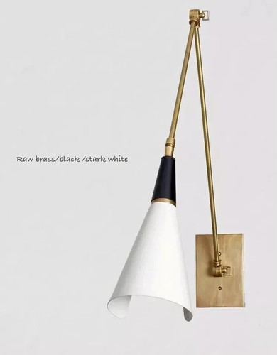 Handmade Vintage SCICCOSO Brass Wall Lamp Adjustable Mid Century Modern Sconce - Picture 9 of 9
