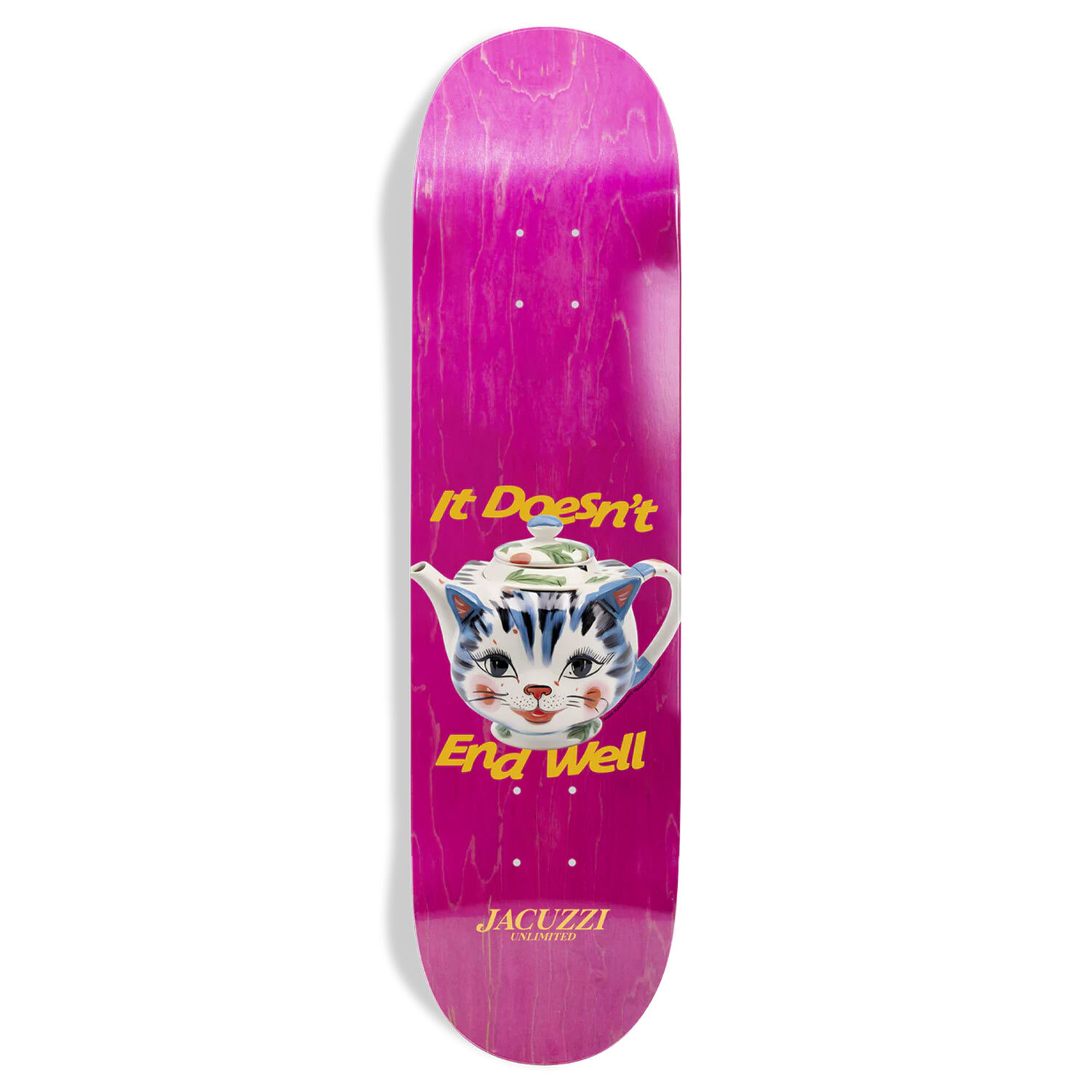 Jacuzzi Skateboard Deck Tea Pot Pink 8.5