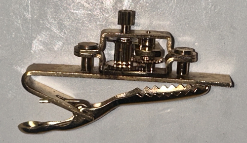 Gold Movable Mechanical Gear 2" Tie Clip Bar - FREE SHIPPING - NEW