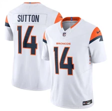 NWT #14 Men's Courtland Sutton White 2025 F.U.S.E. Vapor Stitched Jersey