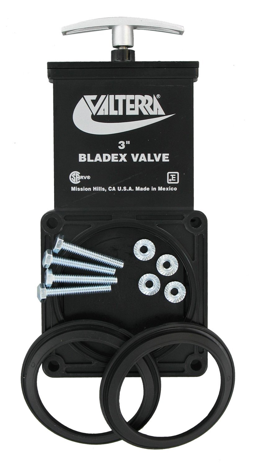 Valterra T1003BUM Bladex 3-Inch RV Waste Valve with Durable Metal Handle