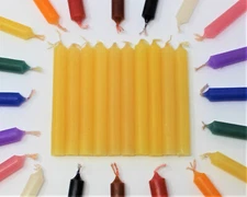 Lot of 10 Chime Spell Candles: Yellow, Mini 4" (NEW) Pagan, Wicca, Altar, Ritual