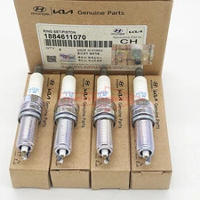 GENUINE 4 SPARK PLUGS for 11-18 ELANTRA TUCSON FORTE SORENTO SOUL 18846-11070