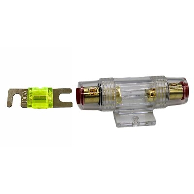 IMC Audio 100 Amp Mini ANL and 1 Fuse Fuse holder 4 6 8 Gauge Car Audio Gold