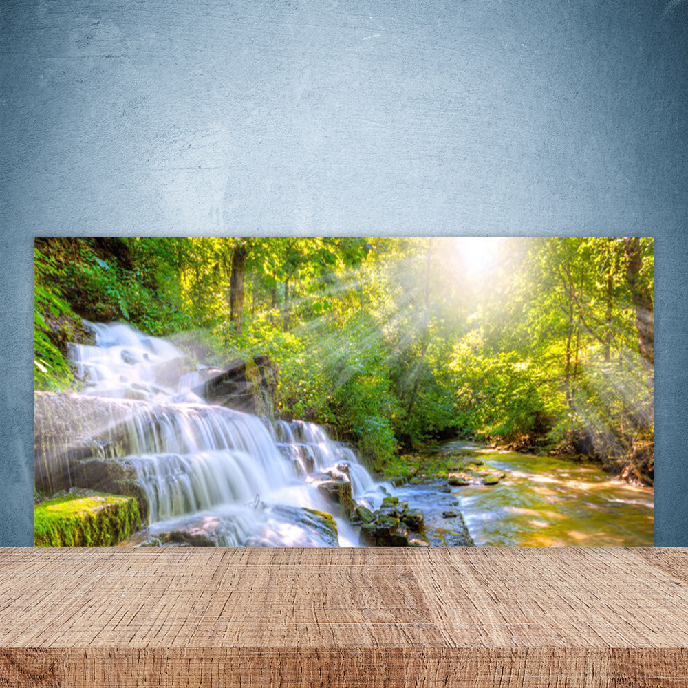 Crédence Cuisine En Verre 100x50cm - Motif Nature Forêt - Moderne