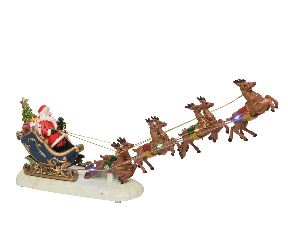 Kaemingk LED fliegender Weihnachtsschlitten Weihnachtsmann mit