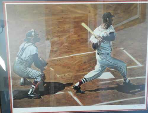 1955/1995 Ted Williams Boston Red Sox gerahmte Lithographie von Andy Jurinko 407/600 - Bild 2 von 6