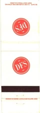 DFS Logo Advertisement Vintage Matchbook Cover