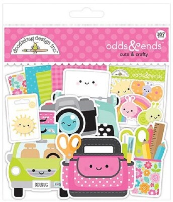 Doodlebug Odds Ends Cute & Crafty Supplies Tools Paint Stash Sewing Glue Tape