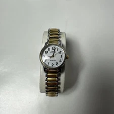 Timex Indiglo Two Tone Quartz Analog Ladies Watch Working New Battery L10