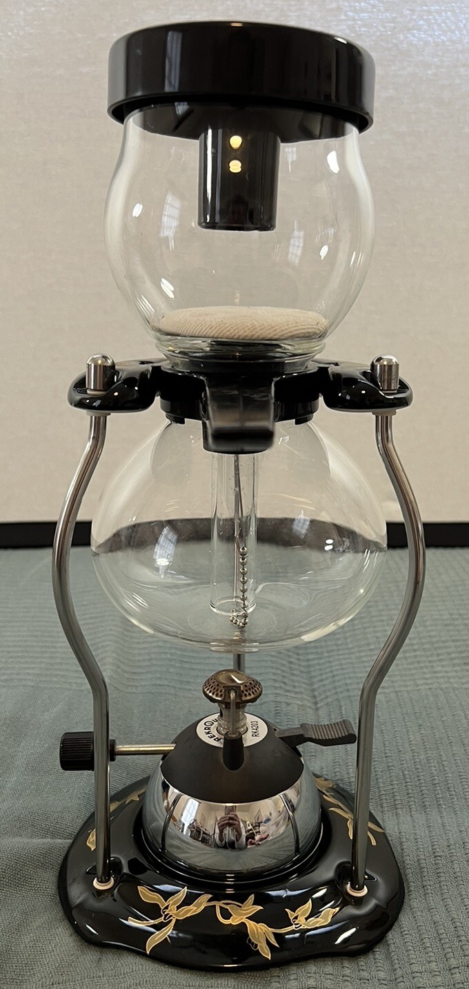 YAMA Glass Coffee Siphon Ceramic Base 5 Cup Rekrow Butane Bu