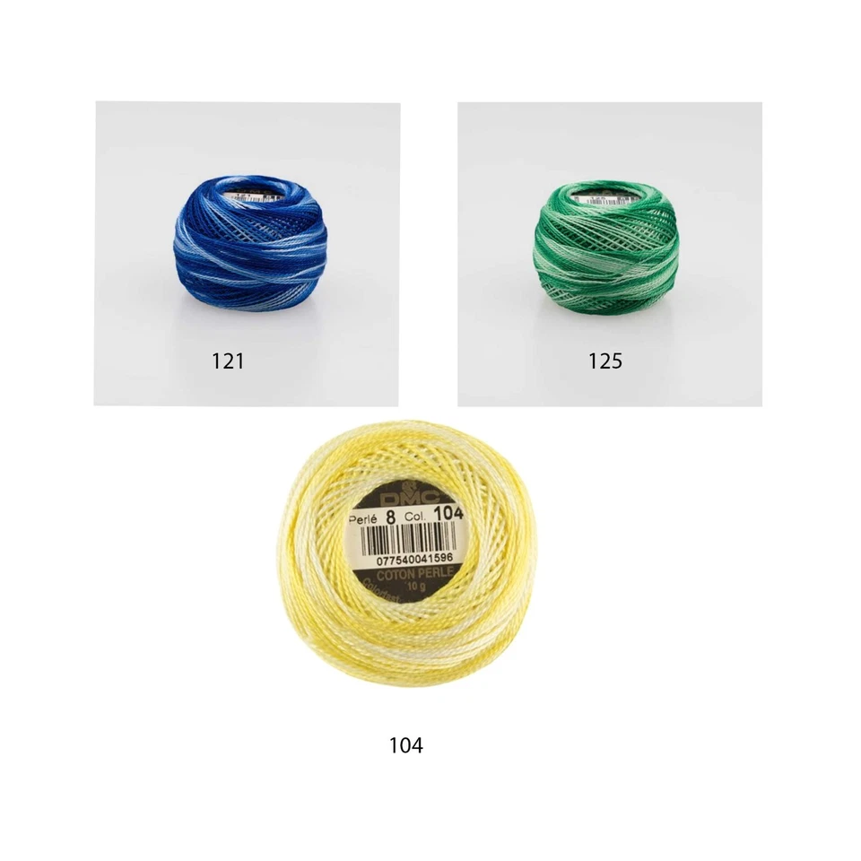 Dmc Pearl Cotton Balls Size 8, Variegated Perle Cotton Balls, Embroidery Thread - Image 2 of 2