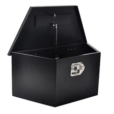 Steel Trailer Tongue Tool Box Flatbed Toolbox Truck Storage Black 26"X13.3"X12"