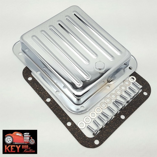 CASE FILL Ford C4 Chrome Automatic Transmission Pan Stock Depth Gakset