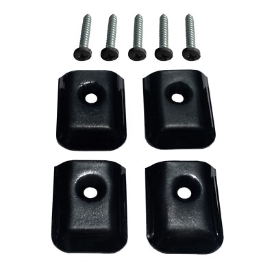 (4) Black RV Camper Trailer Flat End Cap for Vinyl Trim Molding 3/4 ...