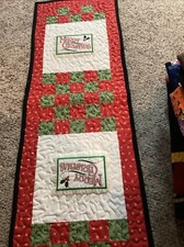 Handmade Quilted Christmas Table Runner