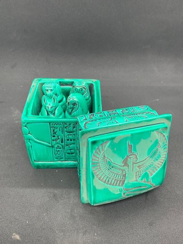 Rare Ancient Egyptian Antiquities Egyptian Box 4 Canopic jars Pharaonic Egypt BC
