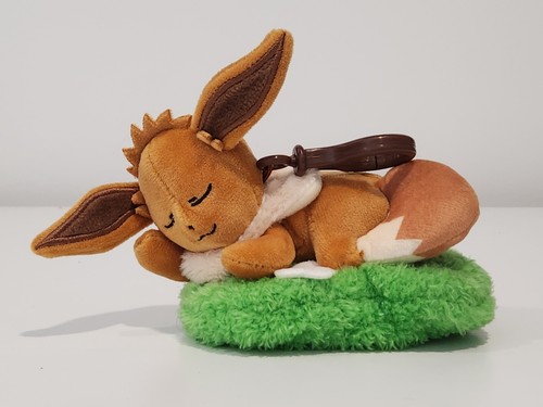 Sleeping Eevee Pokemon Plush 6" Licensed TCG Stuffed Toy Bag Clip Potdemiel