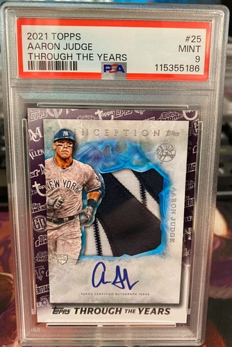 2021 TOPPS, AARON JUDGE (THROUGH THE YEARS) PSA 9 MINT