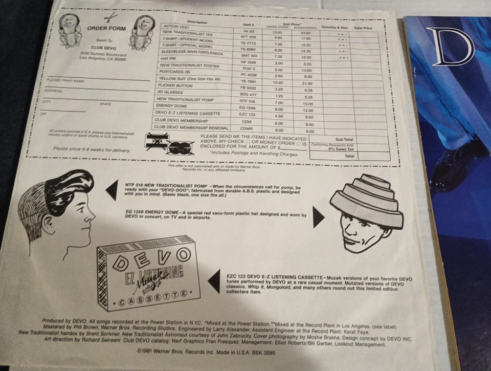 DEVO New Traditionalists '81 Vinyl (NM) Cover(NM) Poster(NM) Amazing .D-E-V-O! - Image 4 of 4