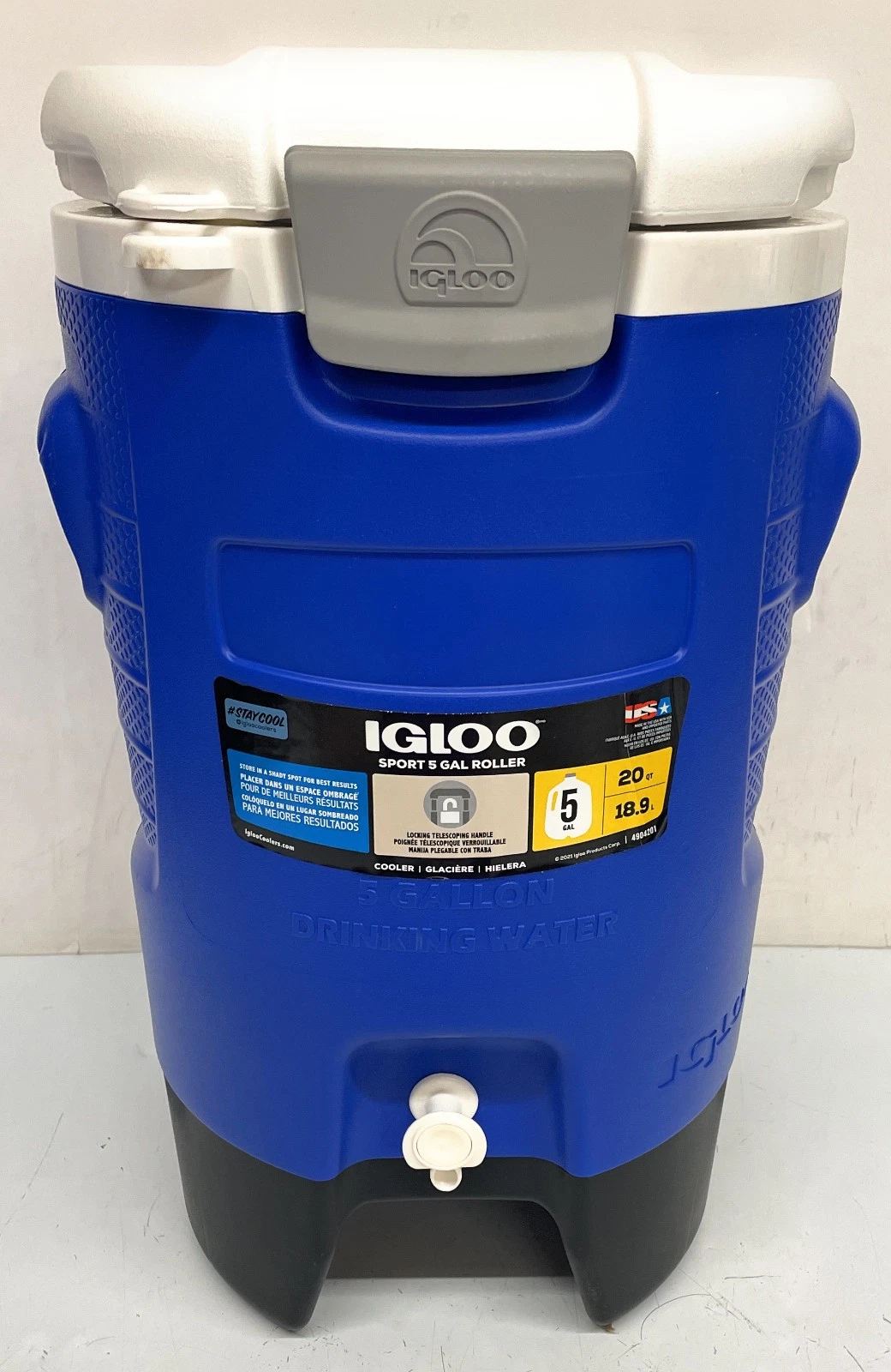 Igloo Wheeled Portable Sports Cooler Water Beverage Dispenser, 5gal, 00042115
Opens in a new window 