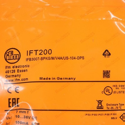 IFT200 For IFM New Inductve Sensor Metal Thread Socket Fast Shipping