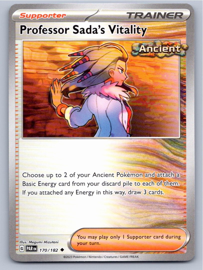 POKEMON PROFESSOR SADA'S VITALITY PARADOX RIFT 170/182 NM A42577 FREE S&H