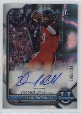 2021-22 Bowman U Chrome Prospect Lava Refractor 195/199 Desmond Ridder Auto 4f5