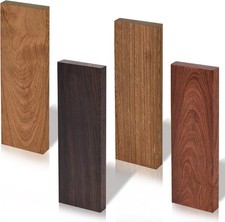 Knife Handle Material Kit - 4 Natural Wood Scales for DIY Crafts