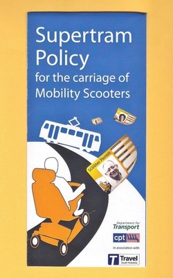 Travel South Yorkshire Leaflet ~ Supertram - Mobility Scooters Policy - c.2012
