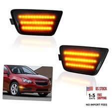 LED Side Marker Light Assembly, Front Bumper Park Signal Smoke Lens Amber
