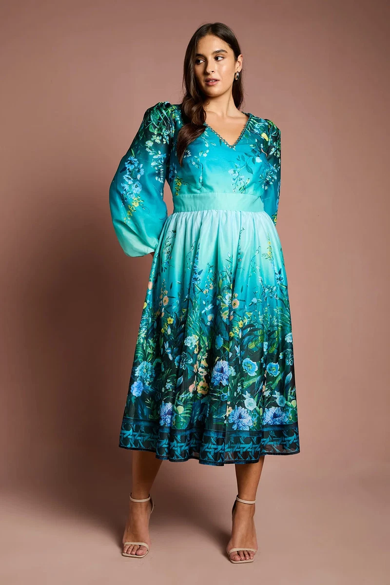 Plus Size Fit & Flare Dresses for Women for sale | eBay UK