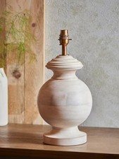 John Lewis Freestanding Non-Dimmable Mango Wood Lamp Base - White Wash {Bent}