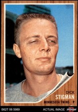 1962 Topps #532 Dick Stigman Twins 7.5 - NM+