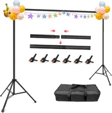 Hemmotop Photo Backdrop Stand, 10x7ft WxH Photography Background Stand for
