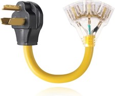 30 Amp to 15 Amp/20 Amp Dryer Adapter Power Cord, ETL Listed NEMA 10-30P Male to