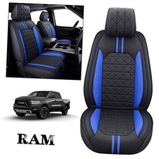 Dodge RAM Seat Covers Fit for 2009-2022 2 PCS Front only/Black-Blue