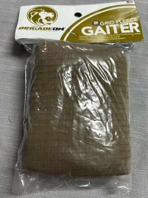 BrigadeQM Polartec Power Grid Fleece Neck Gaiter, Tan 499 - New