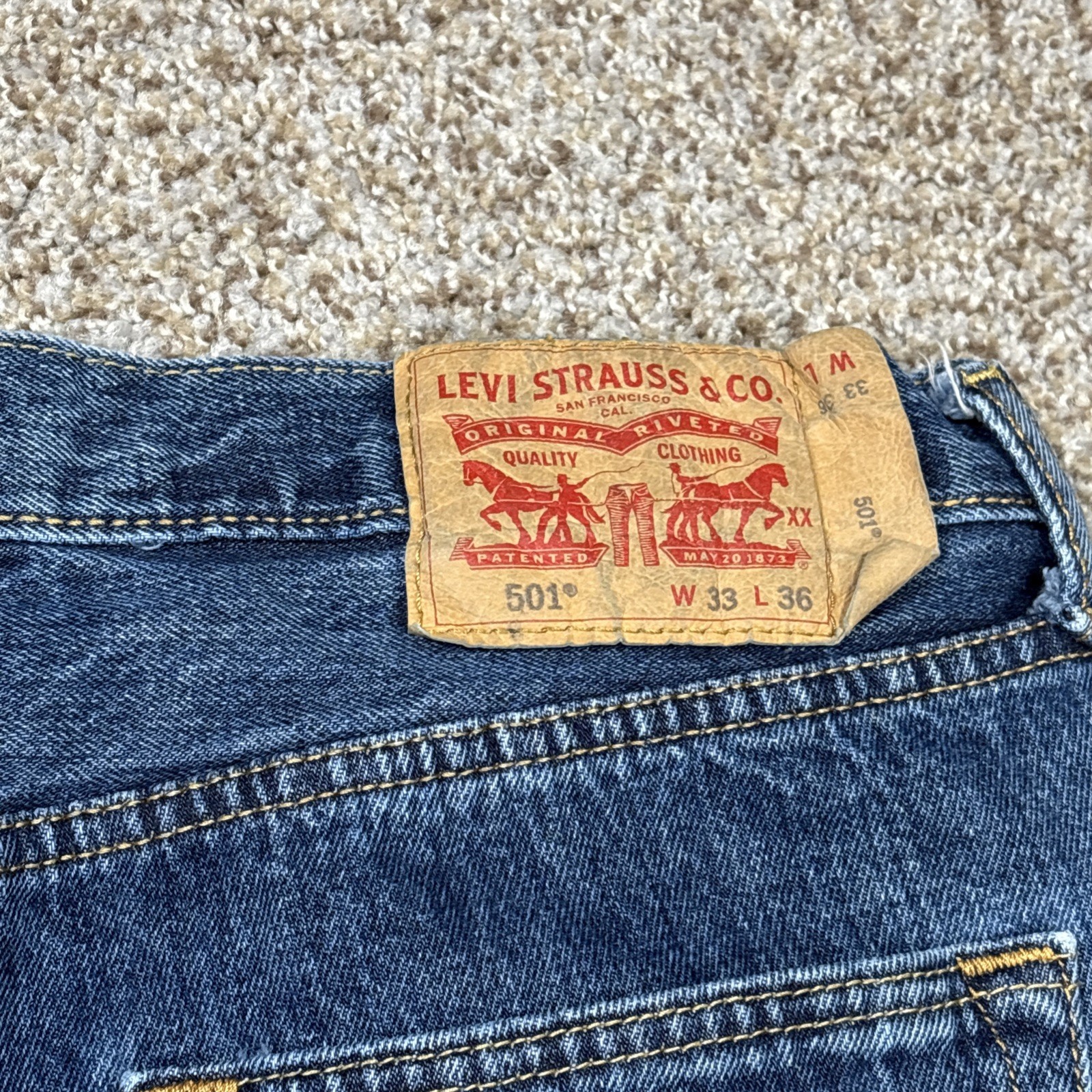 Levis 501 XX Button Fly Jeans Men’s Tag 33x36 Actual 33x30 - View 17