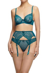 Dita Von Teese Fiamma Lace G-String Thong Corsaire Blue Burlesque Hollywood