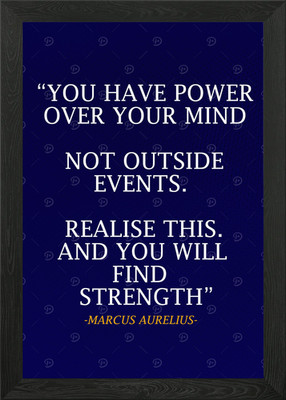 Marcus Aurelius Qoute Gerahmtes Wandbild Poster Leinwanddruck Bild