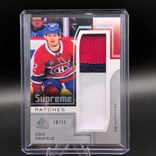 Upper Deck 2024-25 SP Game Used Supreme Patches Cole Caufield #SP-CC /15
