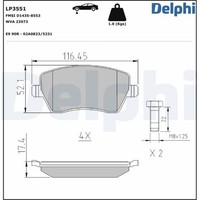 Delphi BremsbelÄGe Satz Vorderachse Passend FÜR Dacia Dokker Duster Lodgy Logan